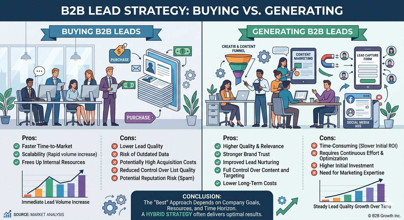 Buying B2B Leads vs Generating Leads: Which Is Better?